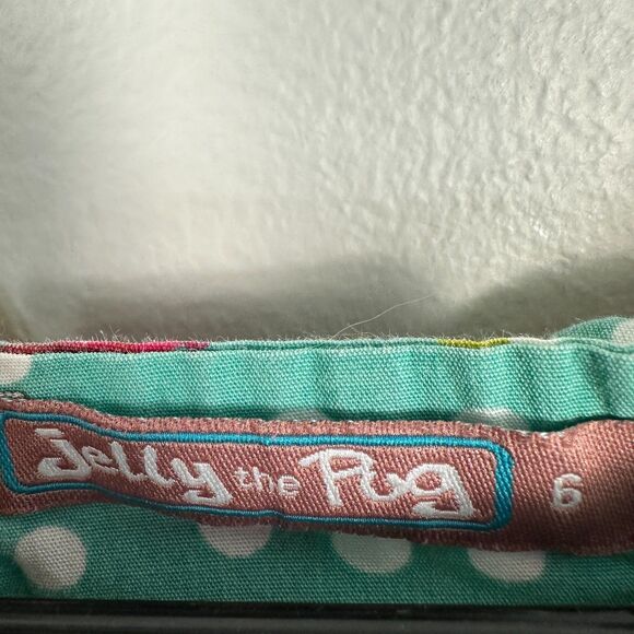 Jelly The Pug Girls 6 Chicken Dress Flutter Sleeve Spring Summer - Picture 3 of 4